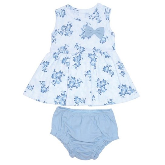 Vestido Infantil Liberty Mini Baby - Azul