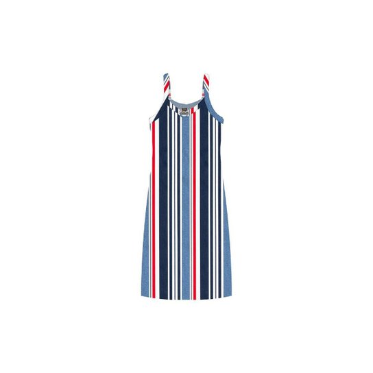 Vestido Rovitex Midi Feminino - Azul