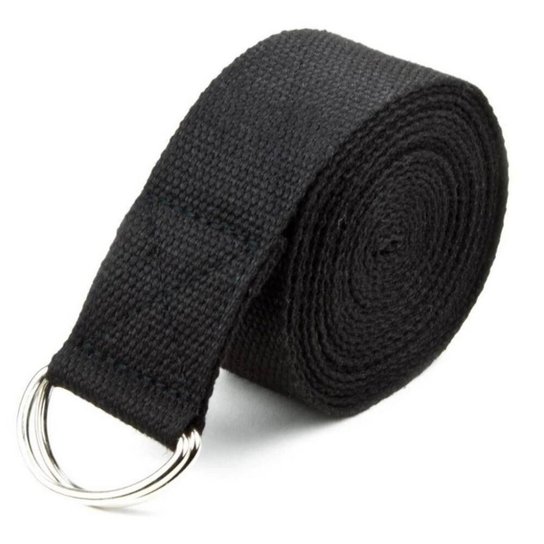 Yoga Strap 2 Em 1 Cinto Alongamento + Carregar Tapete Yoga Hopumanu - Preto