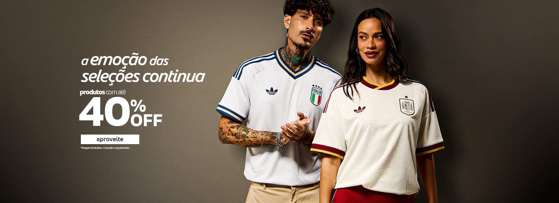 Camisas Seleções com até 40% OFF