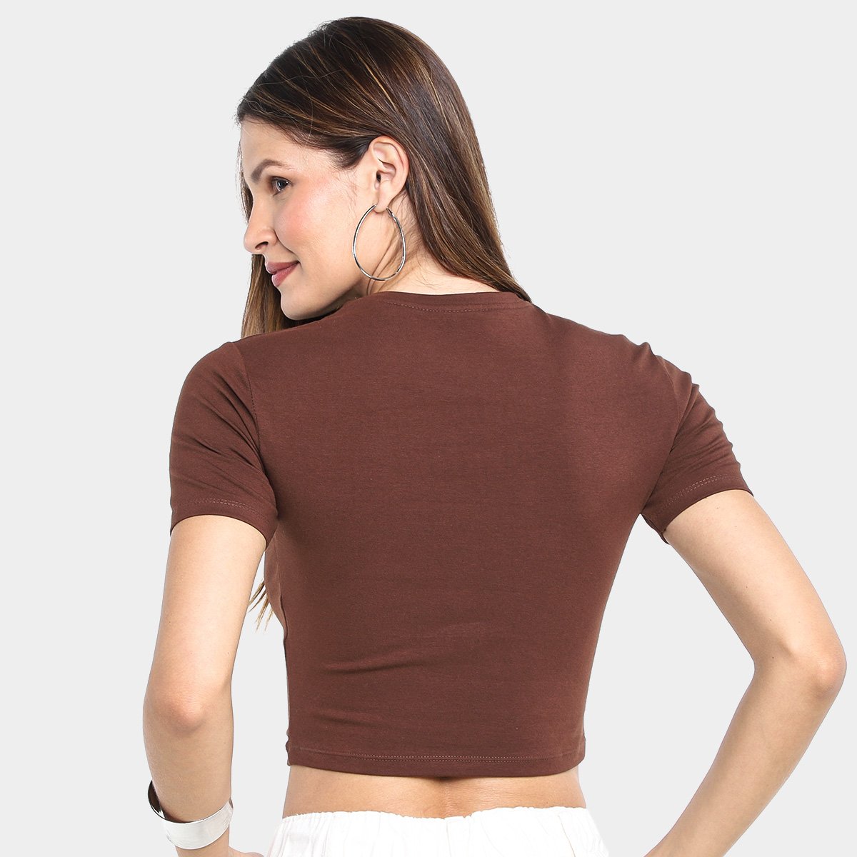 Camiseta Cropped Hering Feminina - Tam: M - 1
