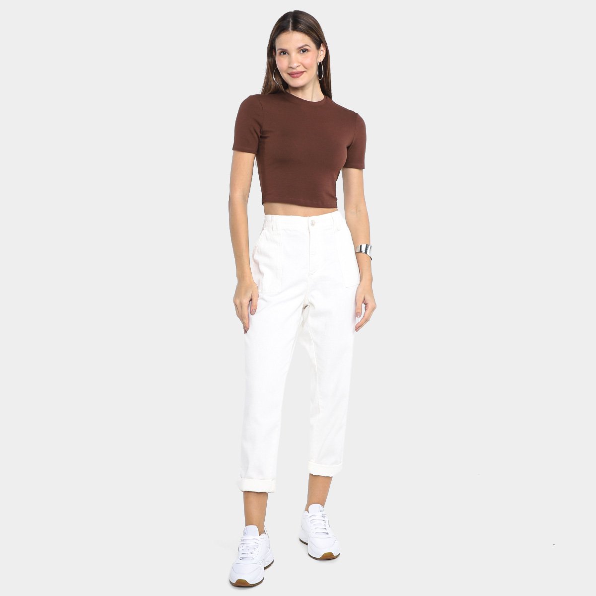 Camiseta Cropped Hering Feminina - Tam: M - 3