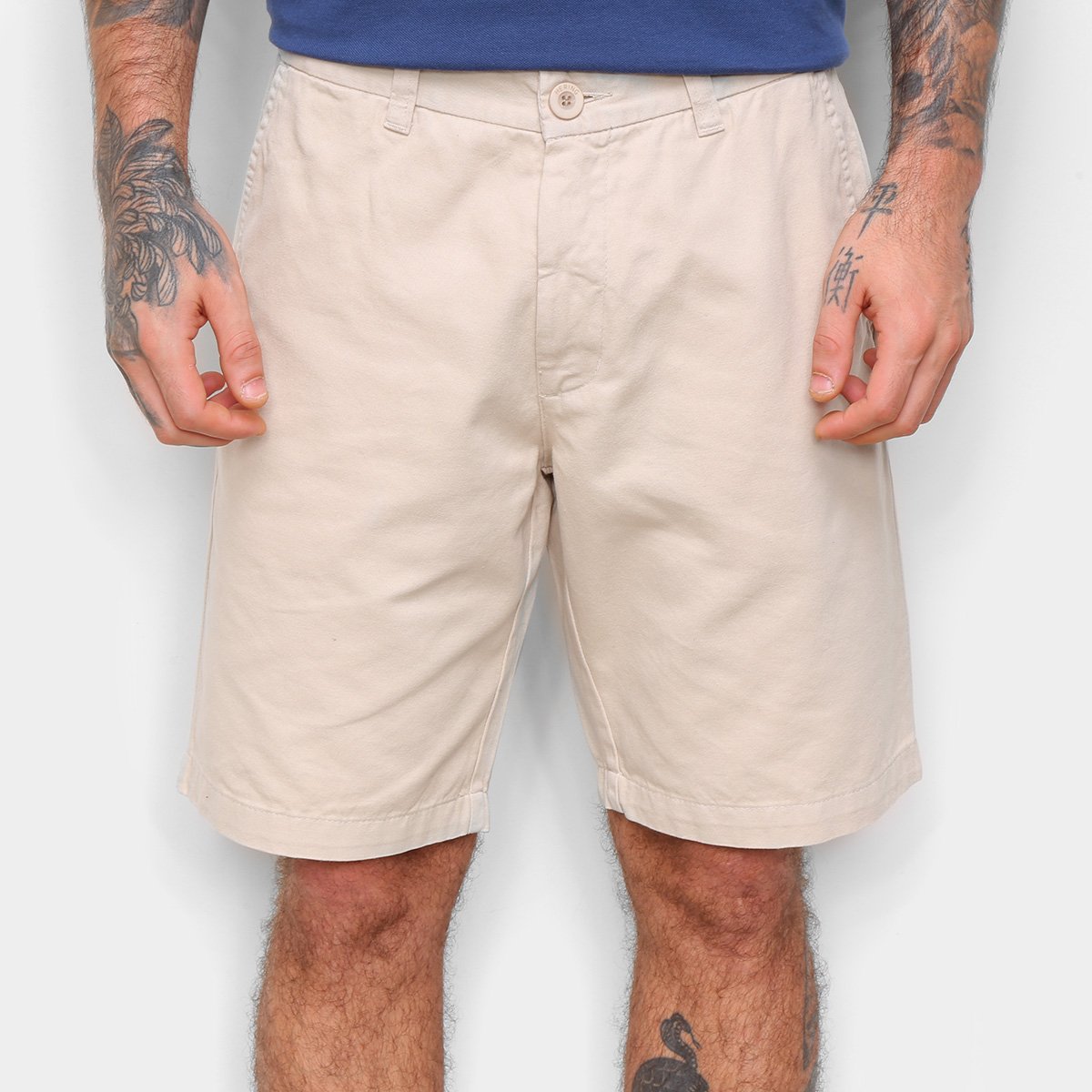 Bermuda Sarja Hering Chino Masculina