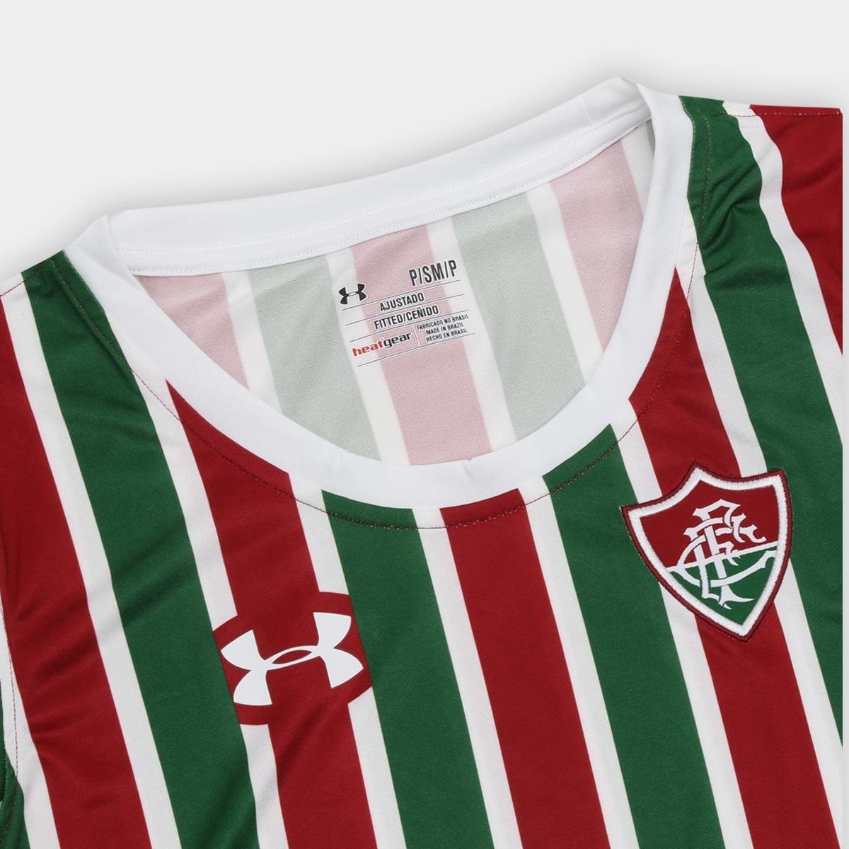 Camisa Fluminense I 17/18 s/nº Torcedor Under Armour Feminina - Tam: P - 3