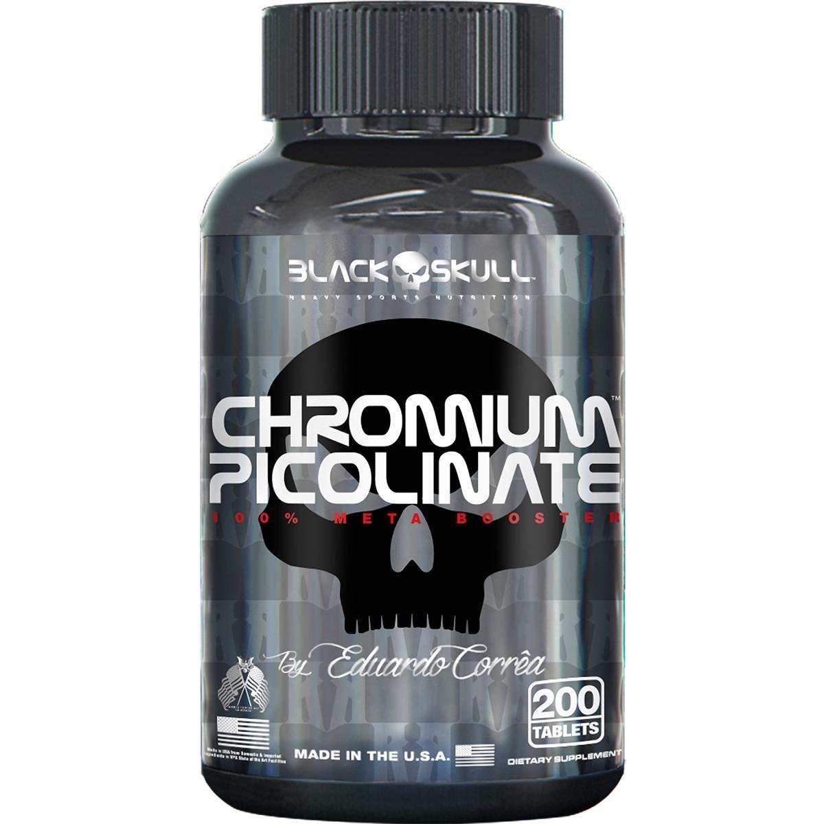 Chromium Picolinate 200 Tabs By Eduardo Corrêa - Black Skull