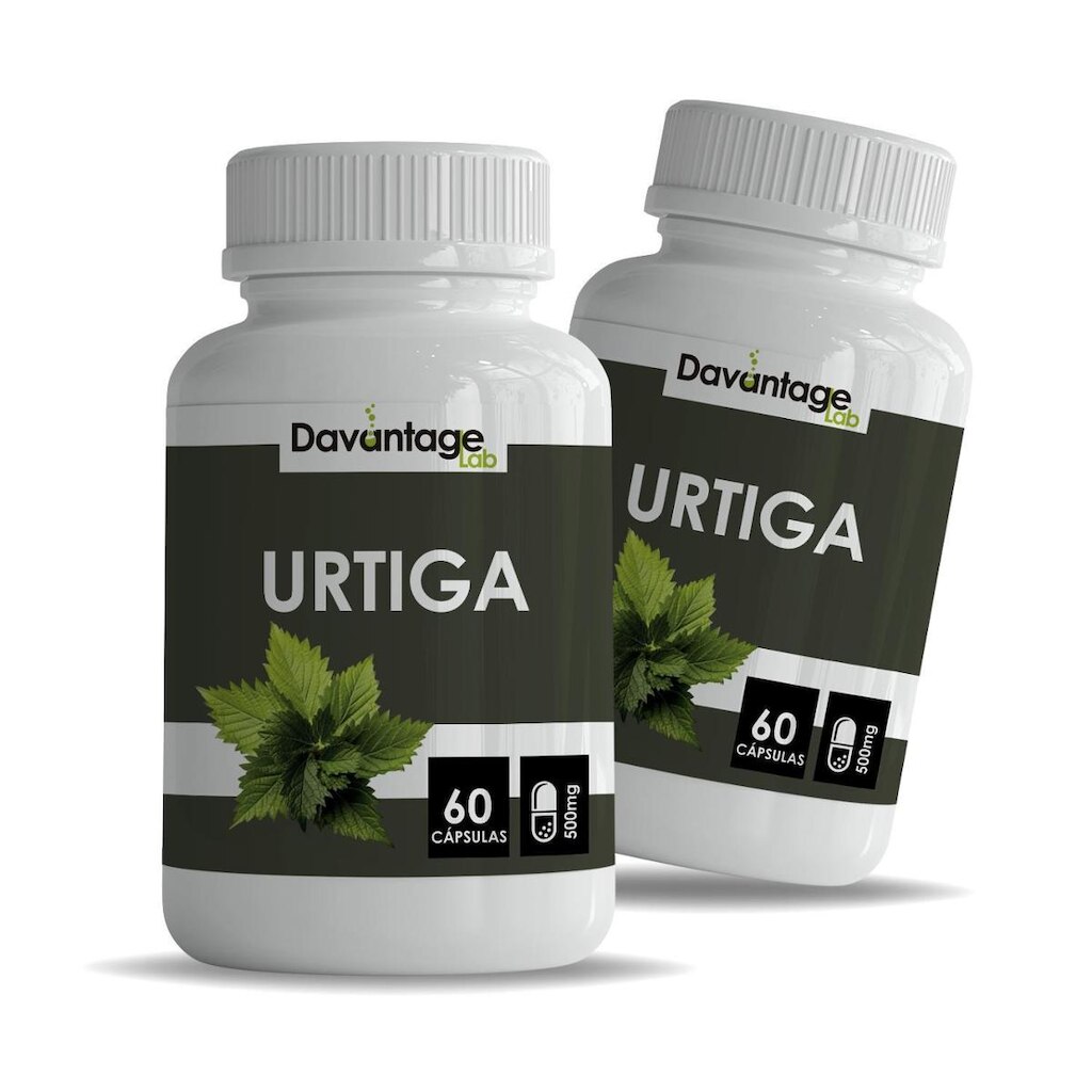 02 Potes de Raiz De Urtiga A verdadeira 500 Mg Caps