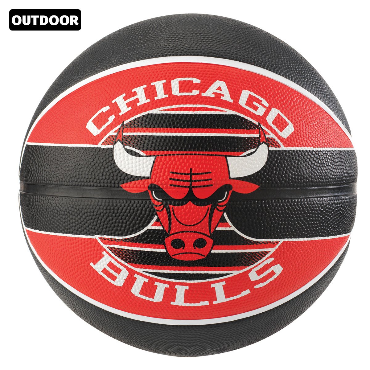 Bola de Basquete Spalding NBA Chicago Bulls Team Rubber Basketball Tam 7