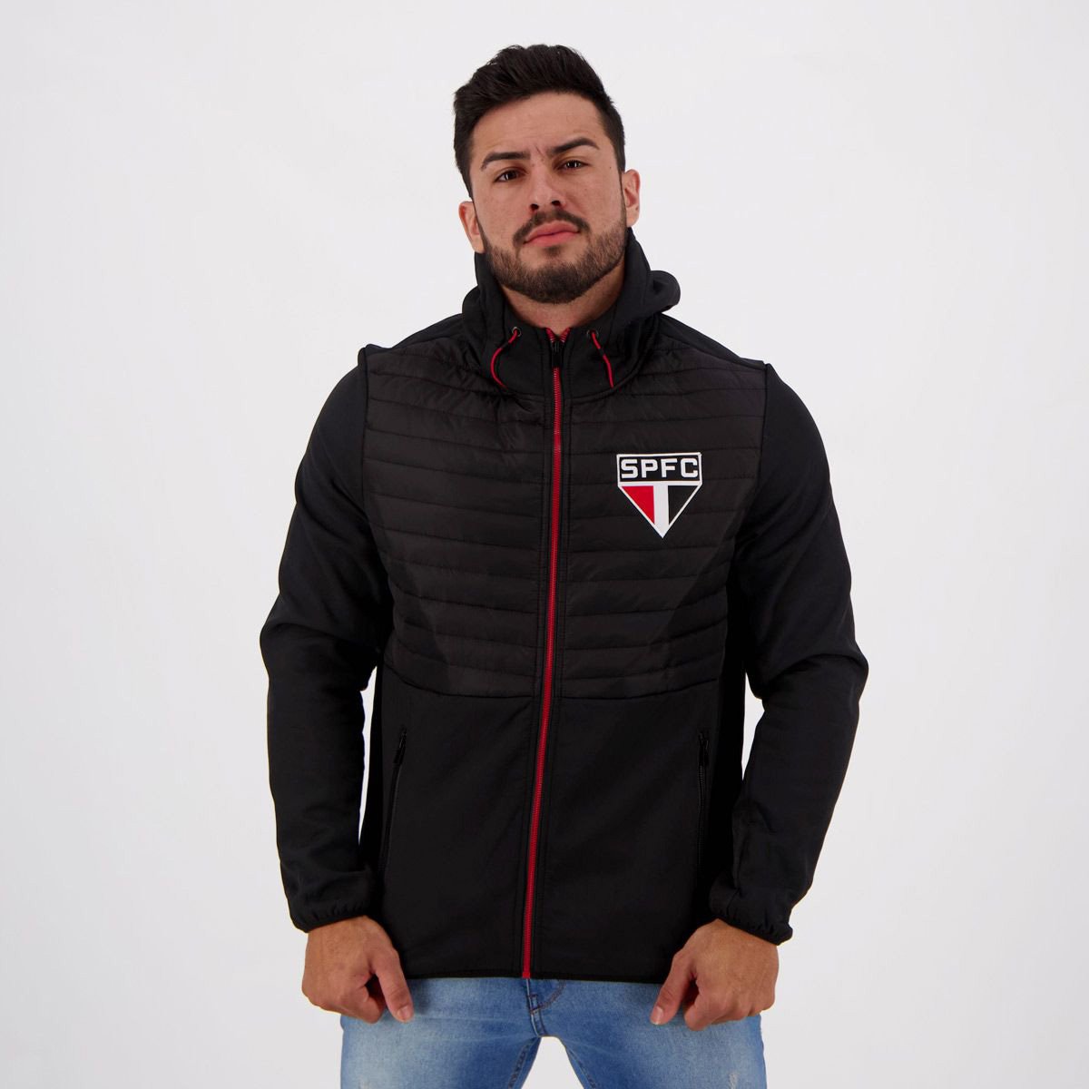 Jaqueta São Paulo Softshell Capuz Masculina