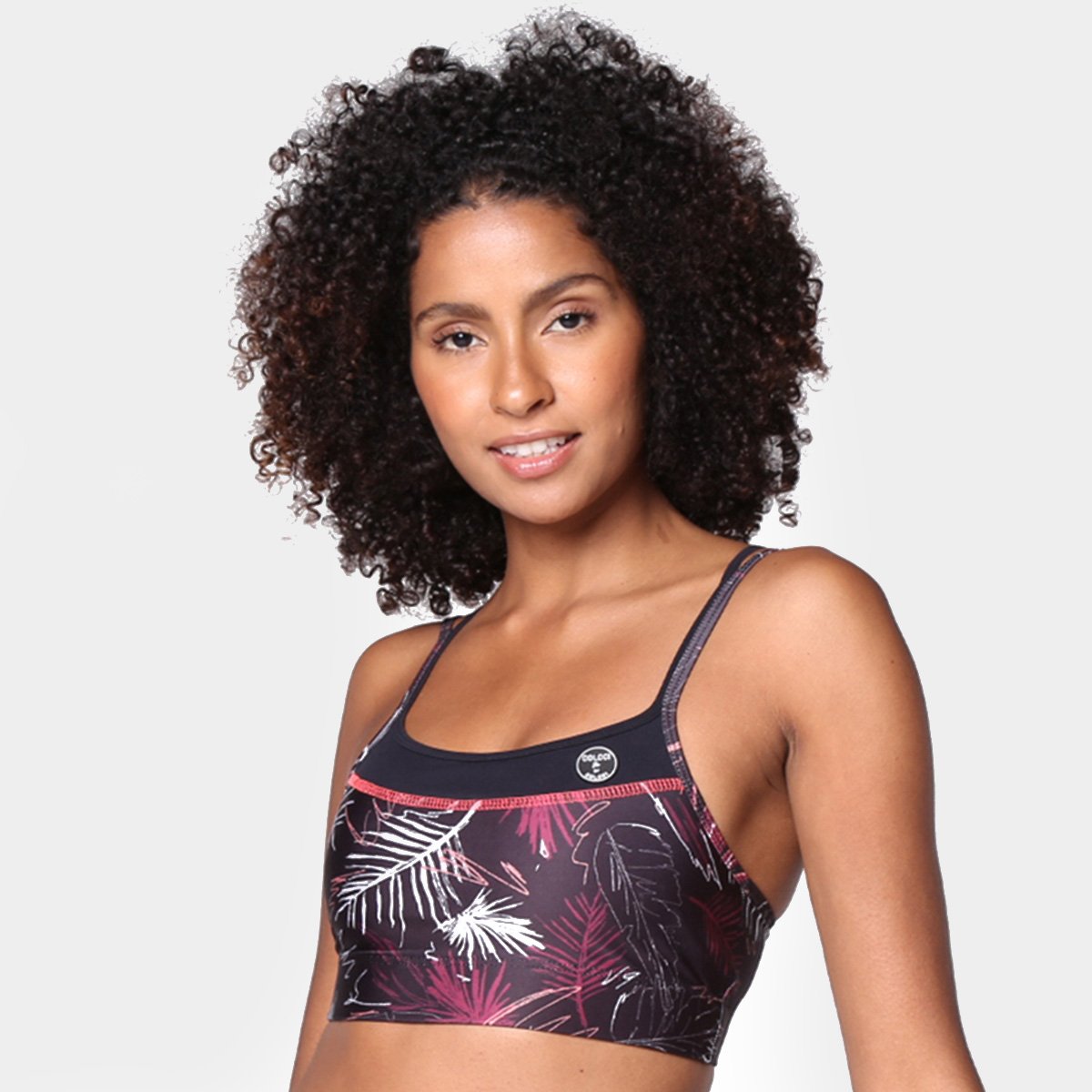 Top Colcci Folhas Alcinha
