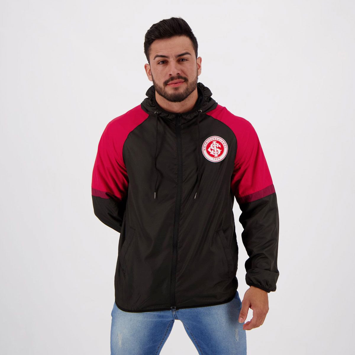 Jaqueta Corta-Vento Internacional Capuz Masculina