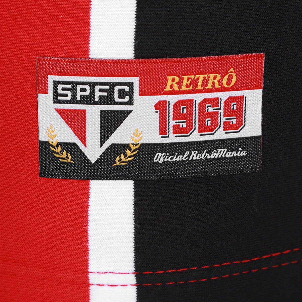 Camiseta São Paulo RetrôMania 1969 Listrada Masculina - Tam: M - 3