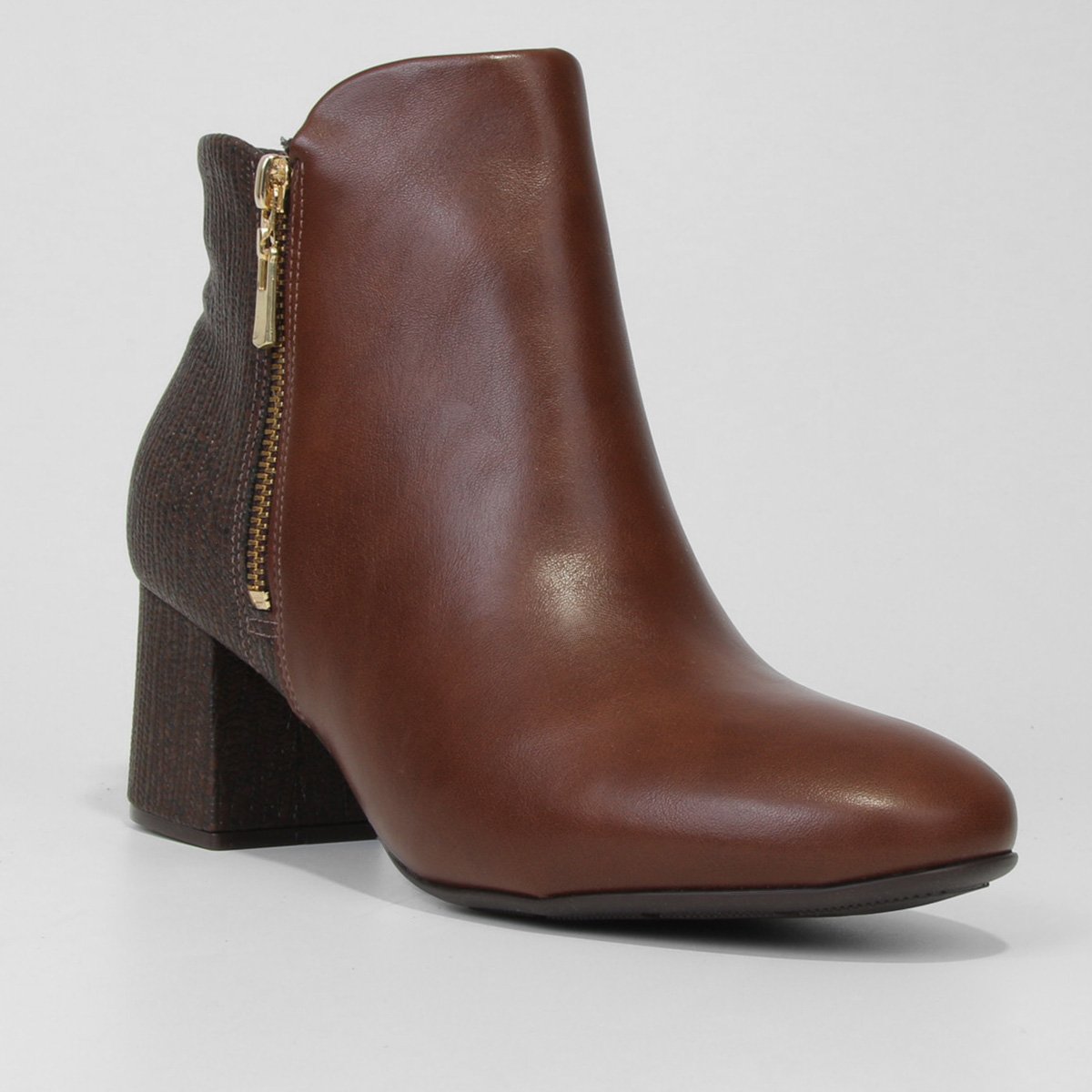 Bota Cano Curto Modare Textura Salto Bloco Feminina - Tam: 38 - 1