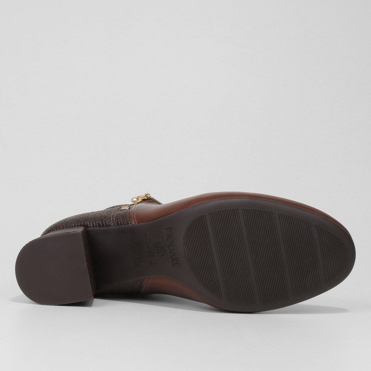 Bota Cano Curto Modare Textura Salto Bloco Feminina - Tam: 38 - 4