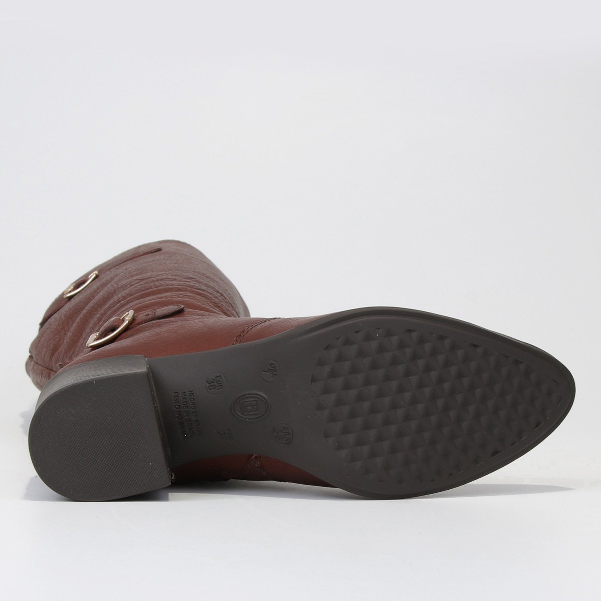 Bota Couro Montaria Bottero Salto Bloco Feminina - Tam: 34 - 4