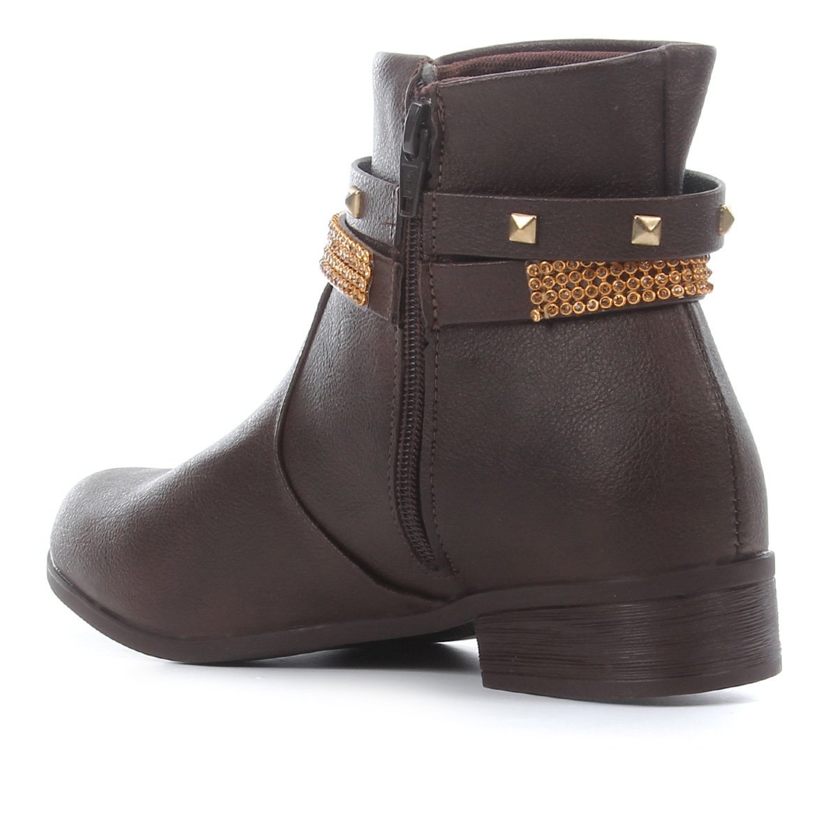 Bota Cano Curto Look Fashion Multi Tiras Feminina - Tam: 38 - 4