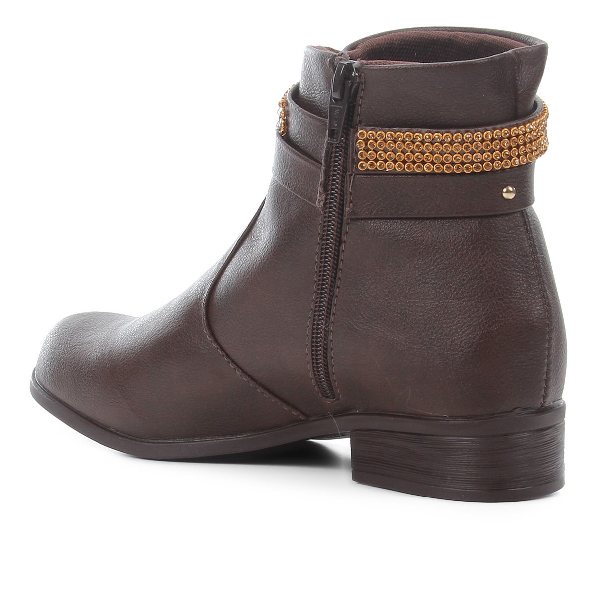 Bota Cano Baixo Look Fashion Multi Tiras Feminina - Tam: 34 - 4