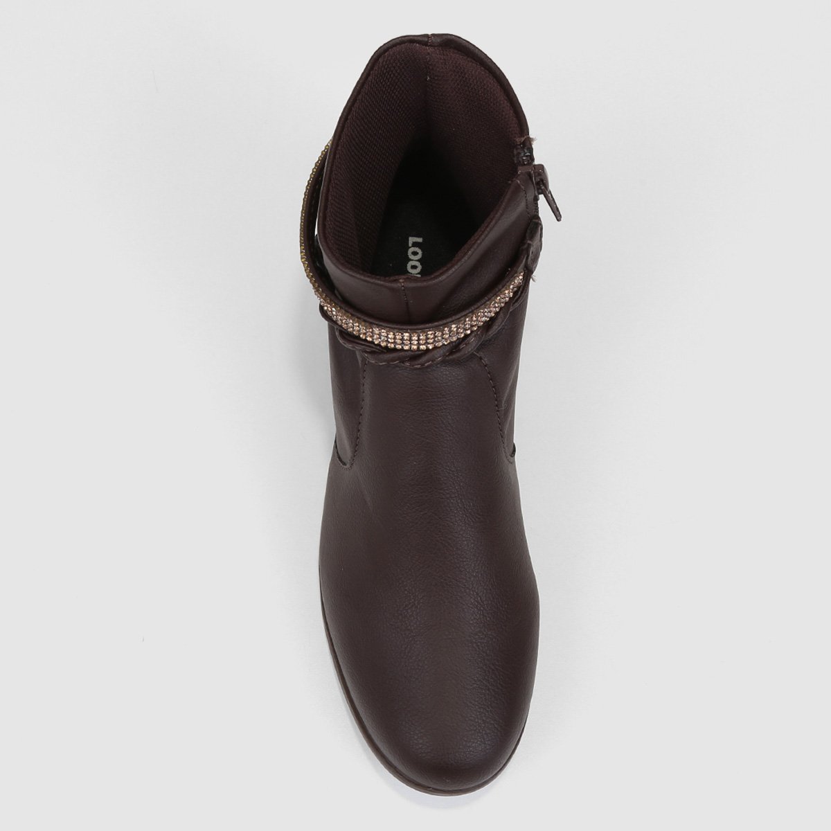 Bota Cano Curto Look Fashion Faixa Hotfix Feminina - Tam: 34 - 3