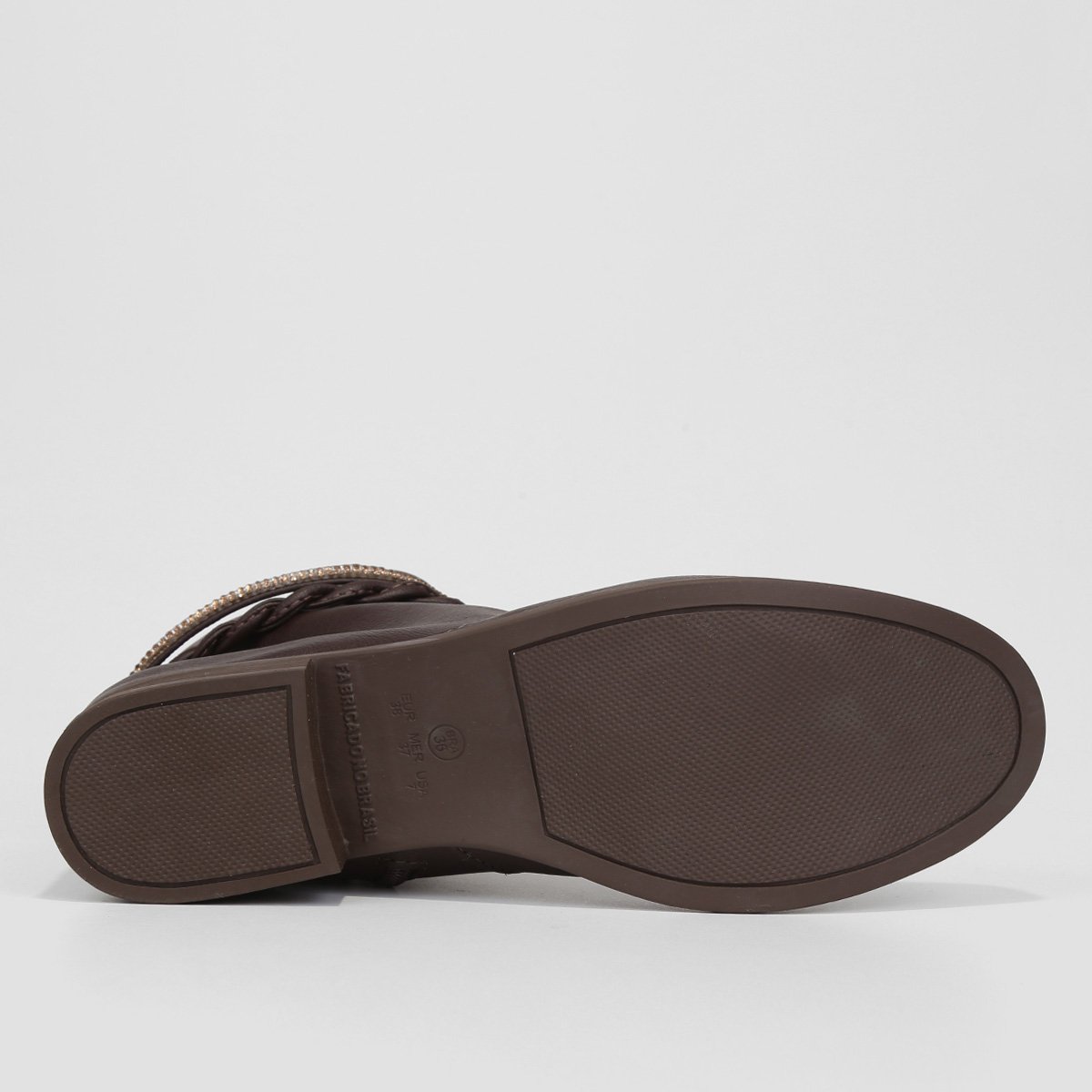 Bota Cano Curto Look Fashion Faixa Hotfix Feminina - Tam: 34 - 5