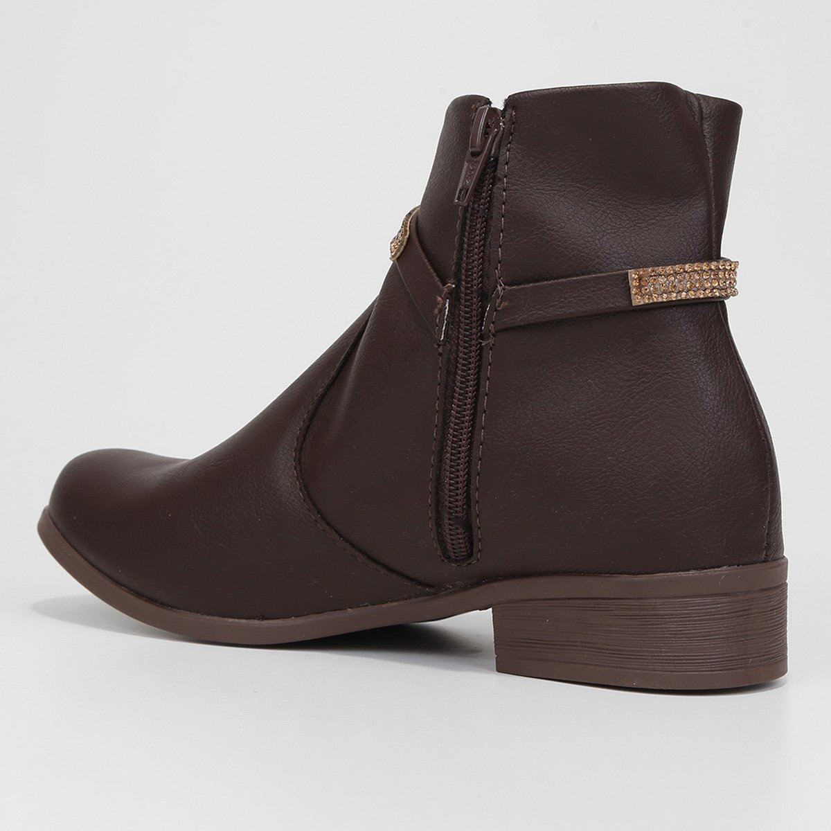 Bota Cano Curto Look Fashion Faixa Hotfix Feminina - Tam: 34 - 4