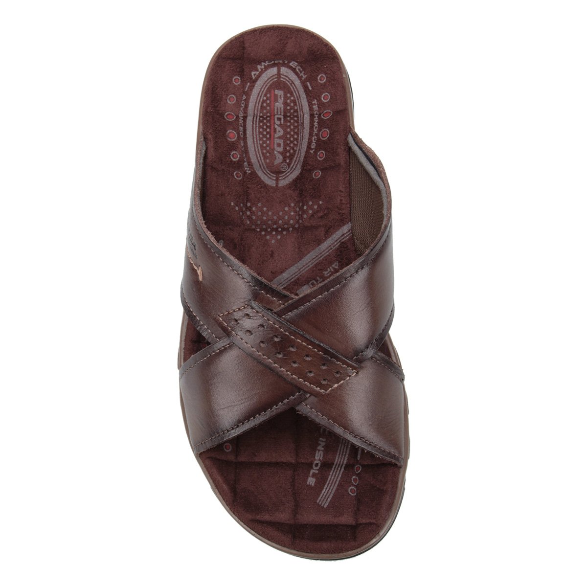 Chinelo Couro Pegada Tiras Cruzadas Masculino - Tam: 40 - 2