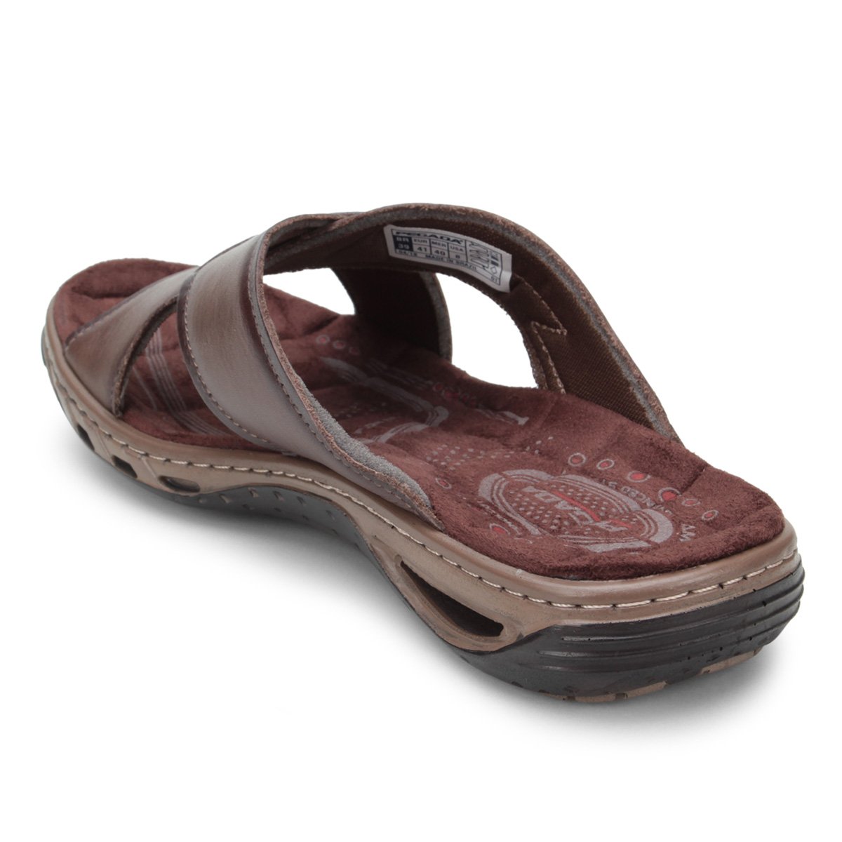 Chinelo Couro Pegada Tiras Cruzadas Masculino - Tam: 40 - 3