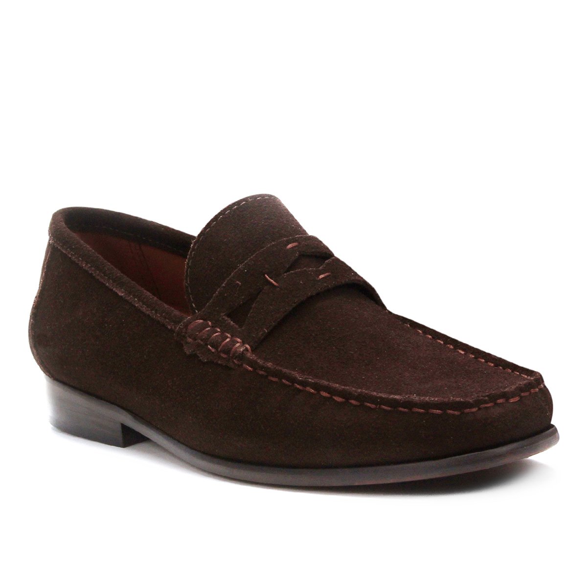 Mocassim Couro Shoestock Camurça Gravata Masculino