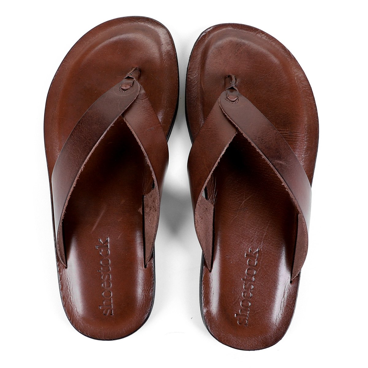 Chinelo Couro Shoestock Básico Masculino