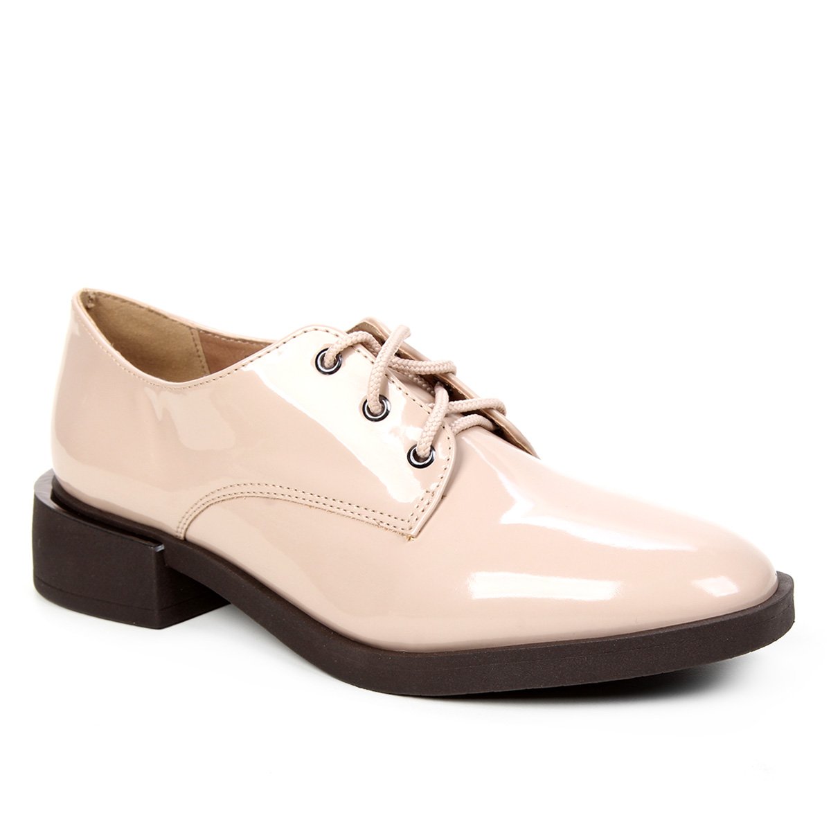 Oxford Shoestock Bico Fino Verniz Feminino