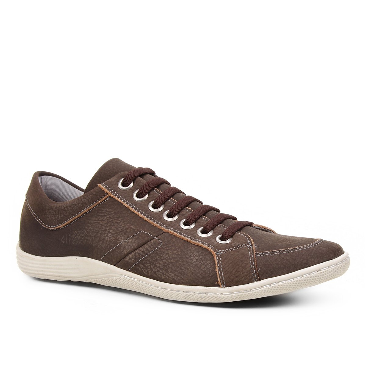 Sapatênis Couro Shoestock Ilhós Masculino