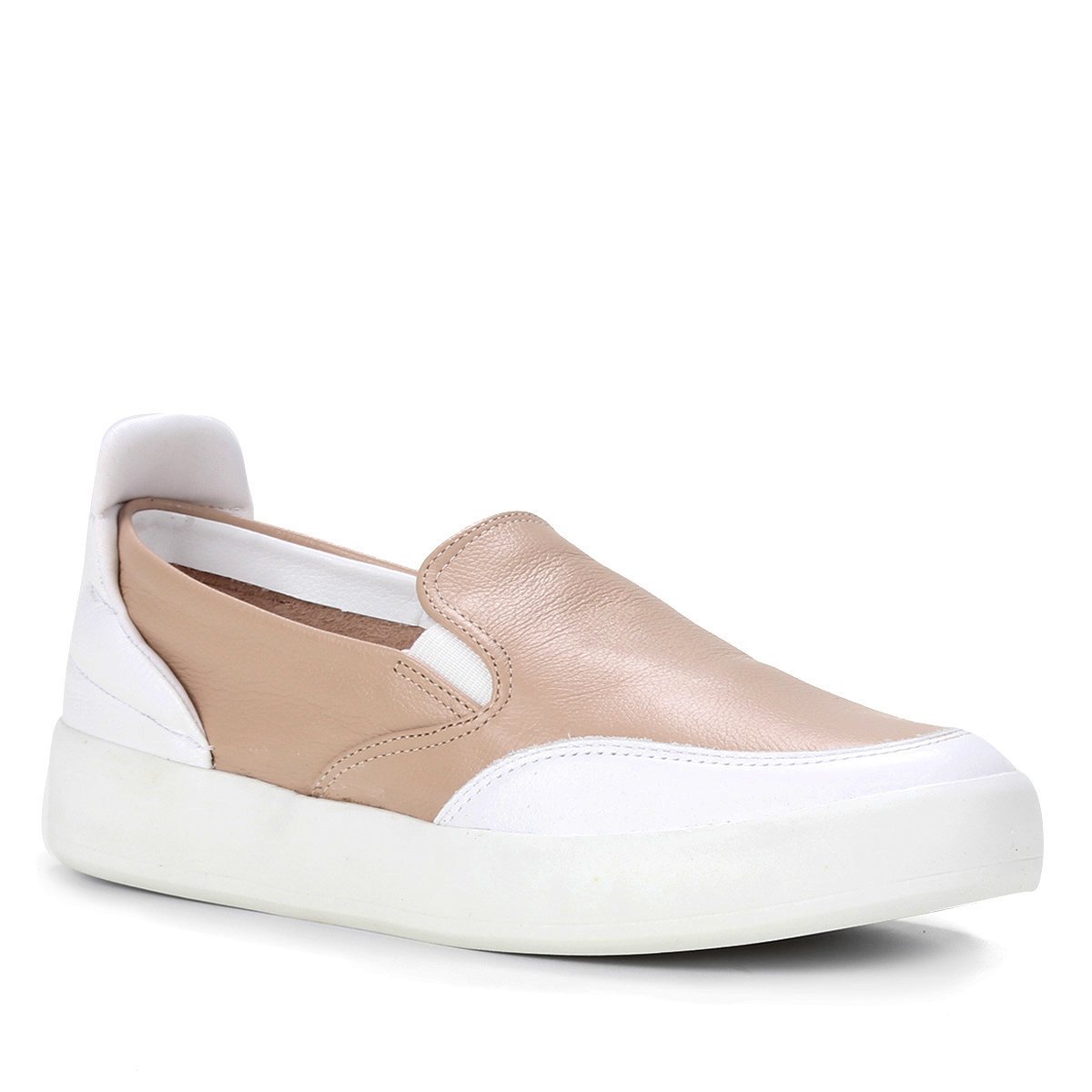 Slip On Couro Shoestock Comfy Feminino