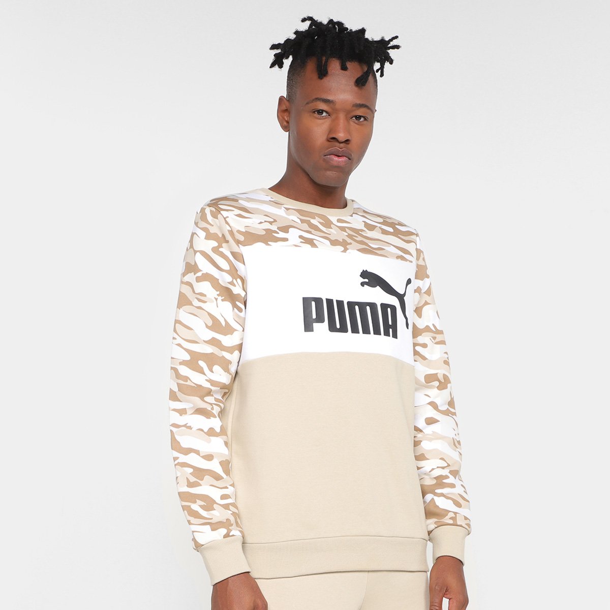 Moletom Puma Ess+ Camo Crew Masculino