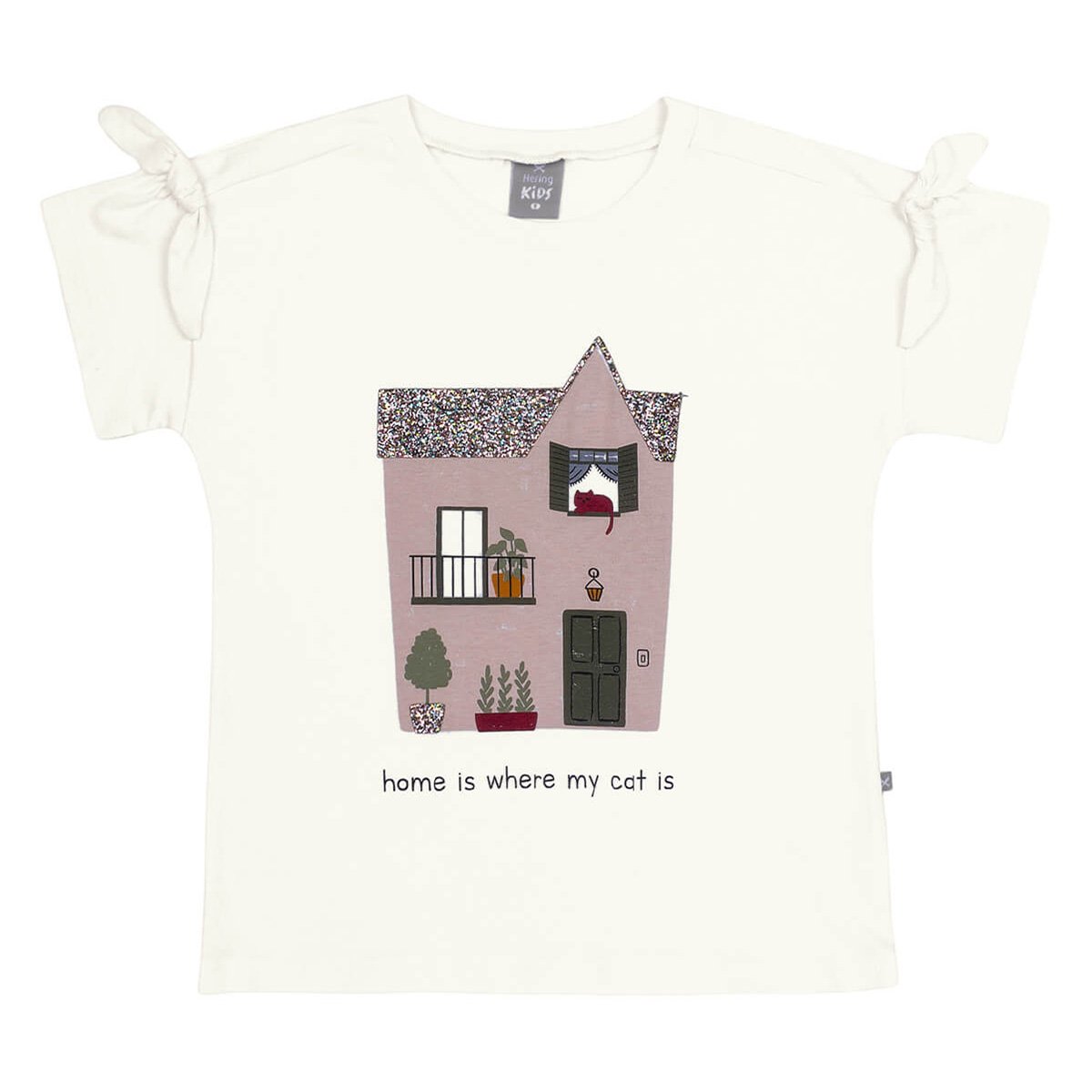 Blusa Infantil Hering Estampada Detalhe Nó Feminina