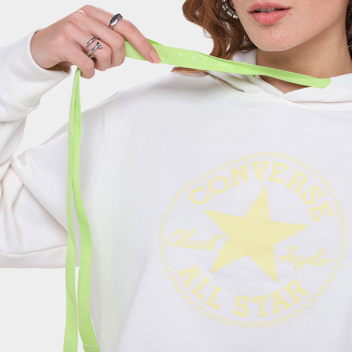 Moletom Converse Hike Seek Flec Hood Feminina - Tam: P - 3