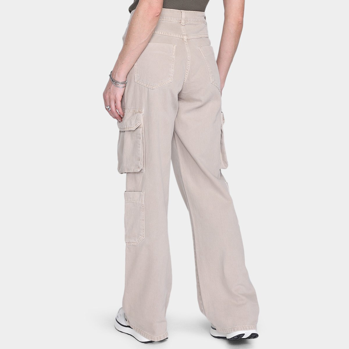 Calça Wide Leg Sawary Casual Feminina - Tam: 44 - 1