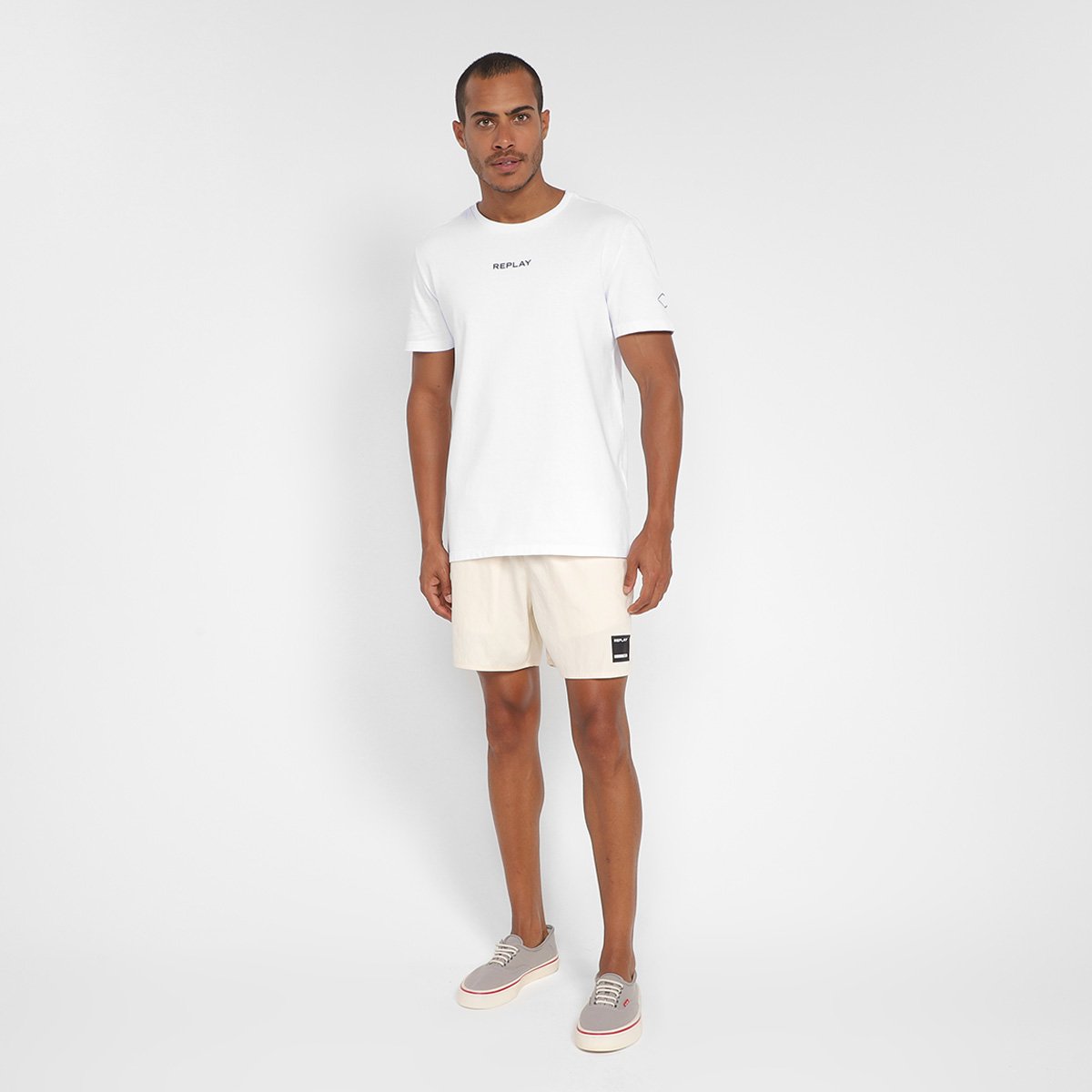 Bermuda D'Água Replay Peach Touch Cós Elastico Masculina - Tam: P - 3