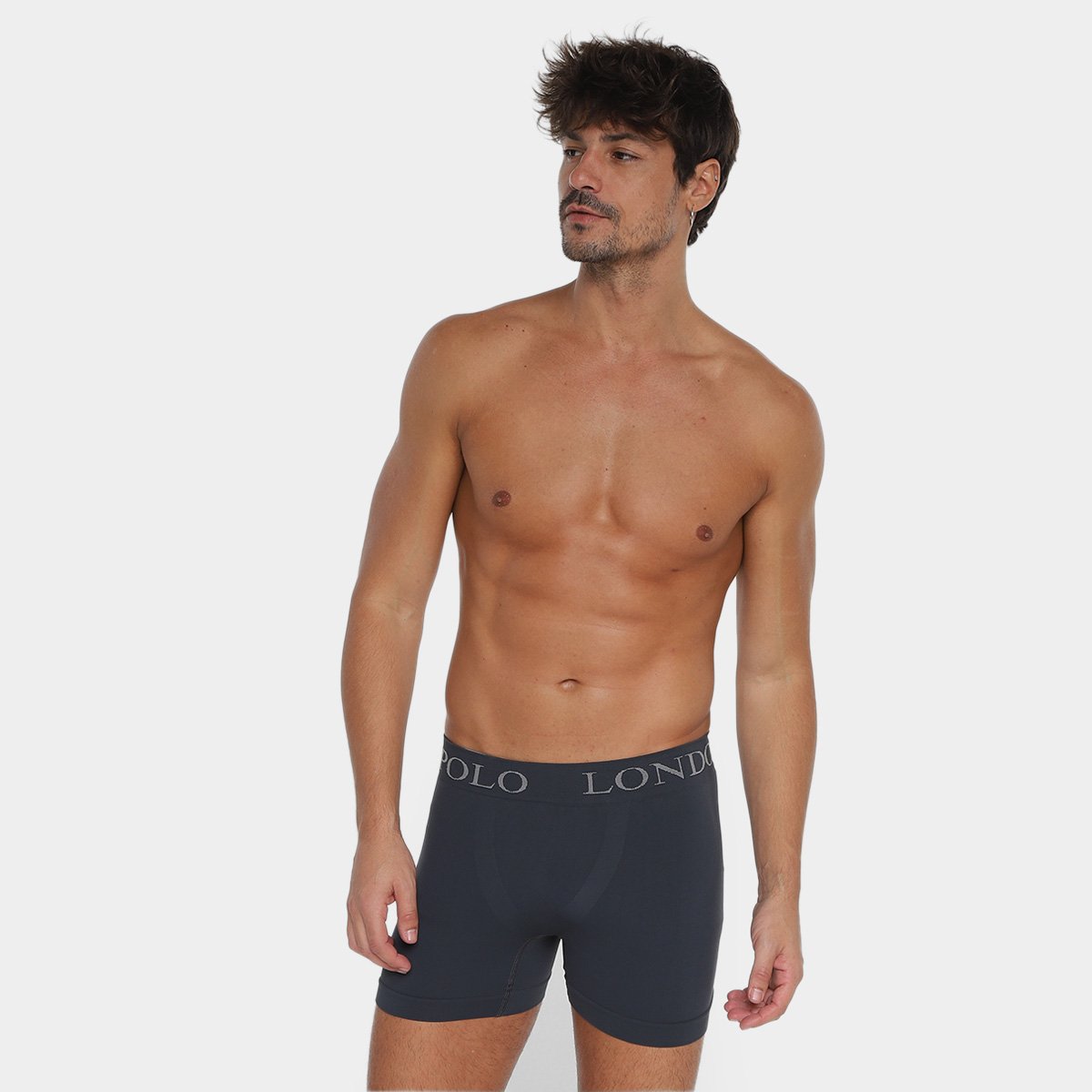 Kit Cueca Boxer Polo London Club Microfibra 10 Peças - Tam: P - 1