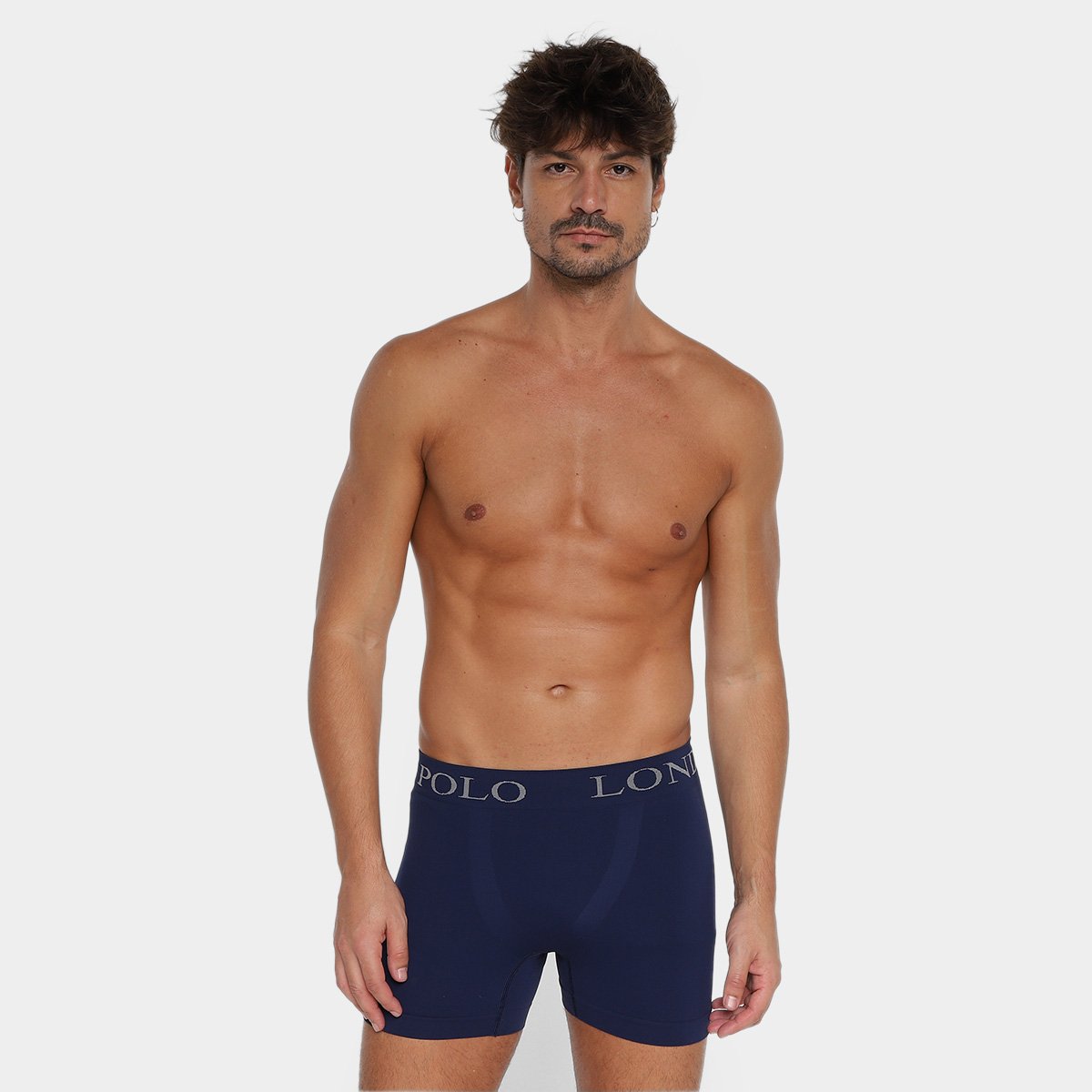 Kit Cueca Boxer Polo London Club Microfibra 10 Peças - Tam: P - 4