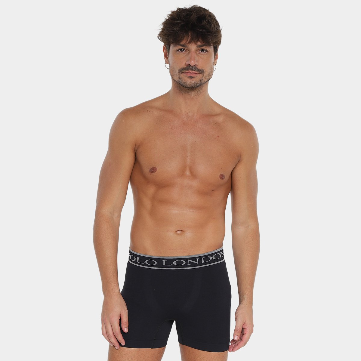 Kit Cueca Boxer Polo London Club Microfibra 10 Peças - Tam: P - 5