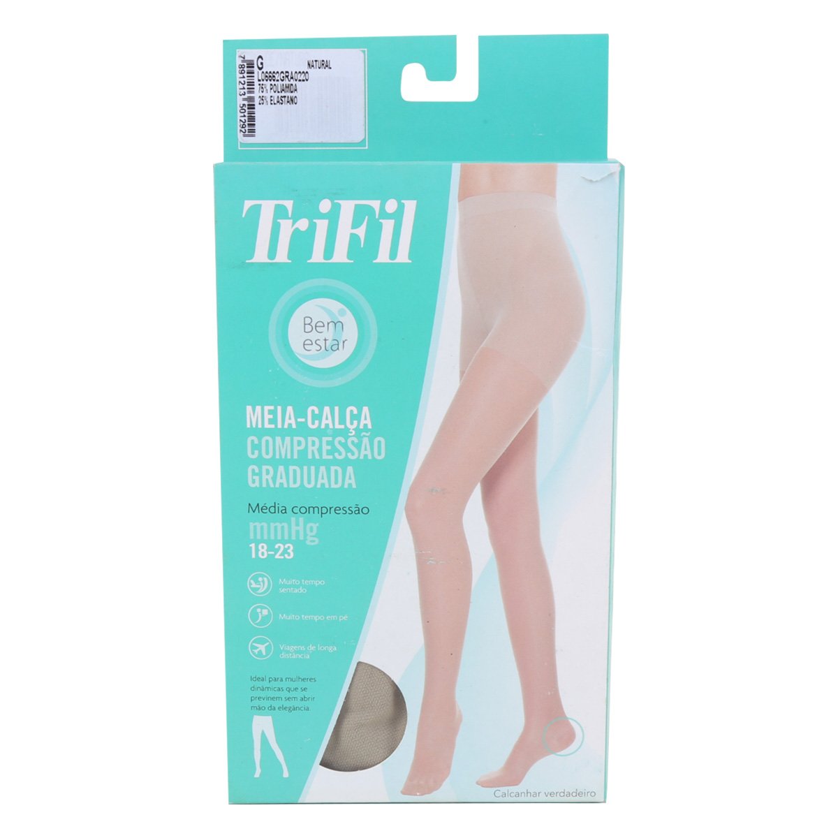 Meia Calça Trifil Comprenssão Fio140 Feminina
