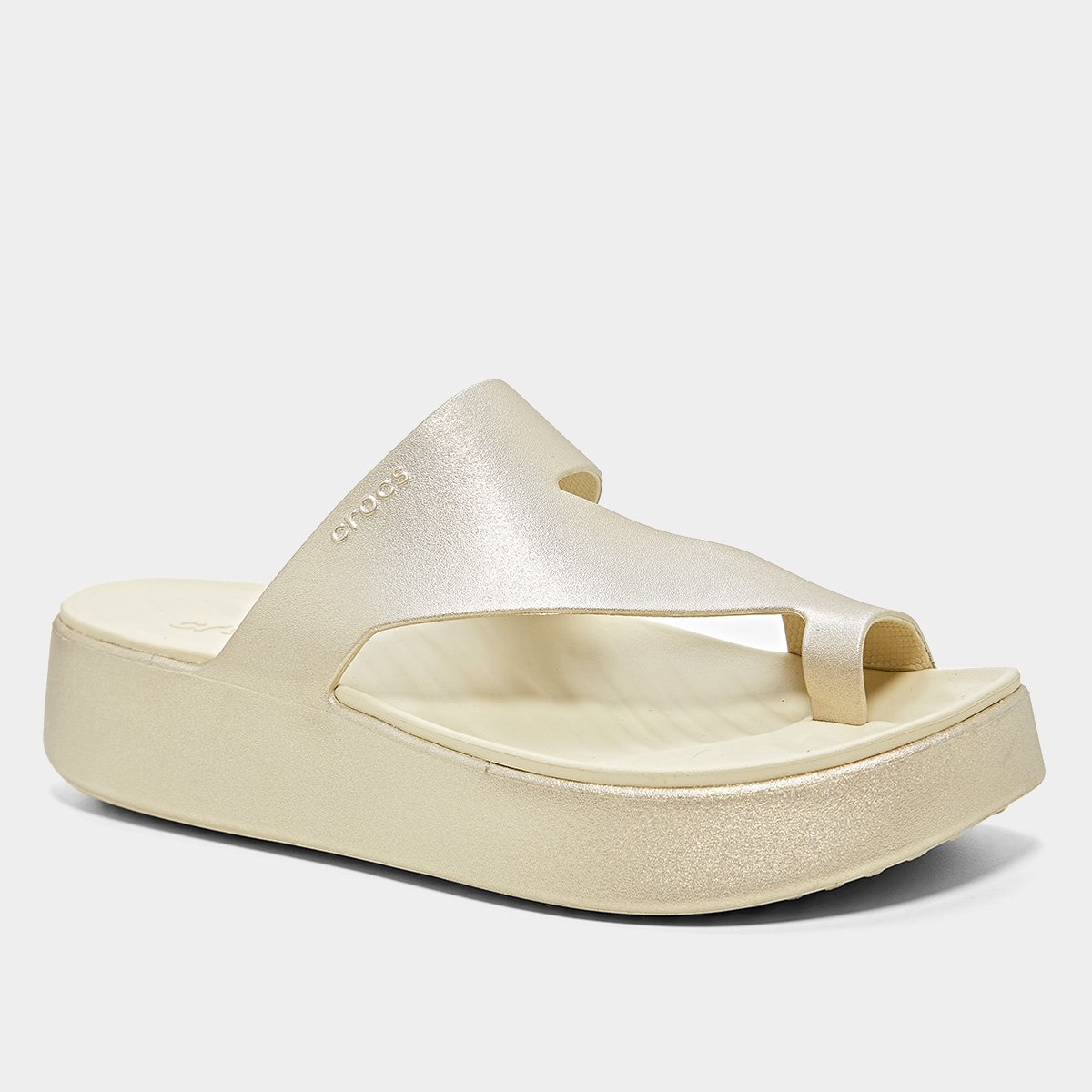 Sandália Crocs Getaway Metallic Platform Toe Loop Feminina - Tam: 40 - 1