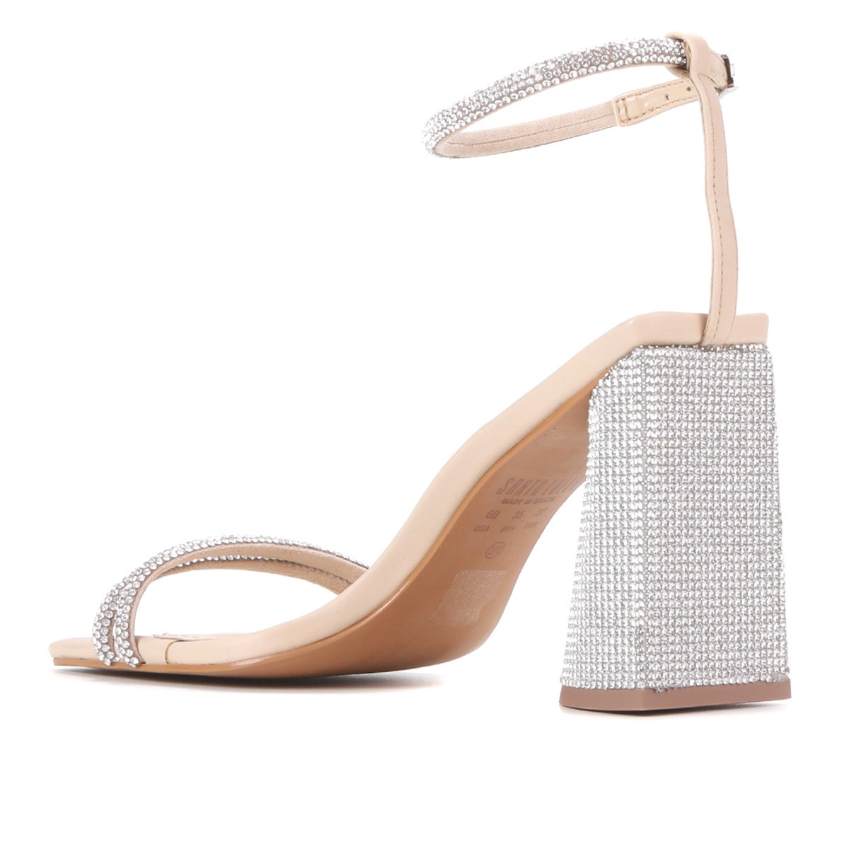 Sandália Santa Lolla Salto Grosso Cristal Feminina - Tam: 34 - 3