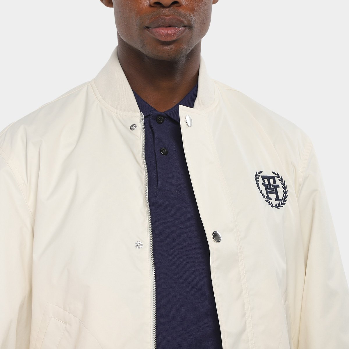 Jaqueta Dupla Face Tommy Hilfiger Reversible Varsity Masculina - Tam: M - 3