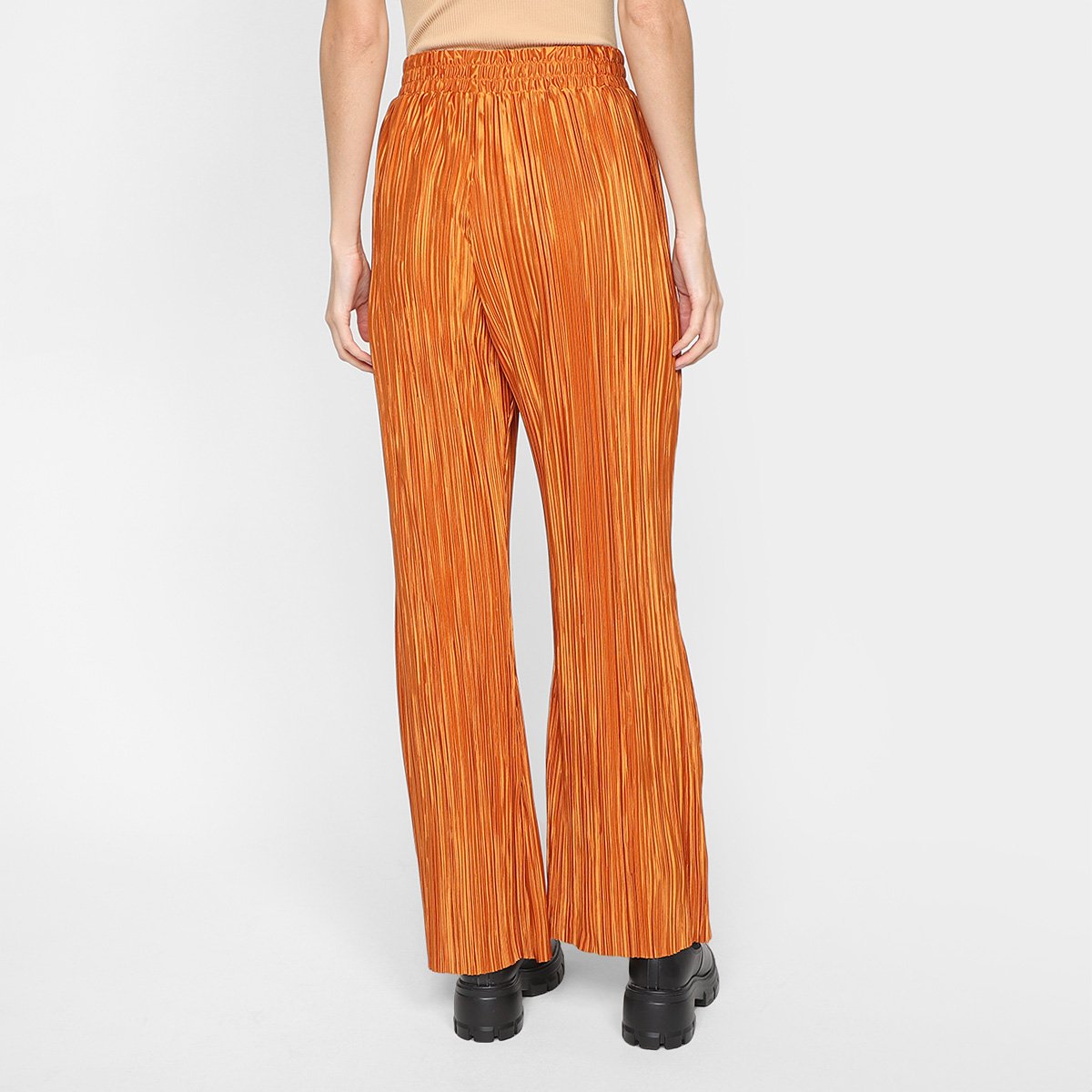 Calça Flare Farm Plissada Feminina - Tam: G - 2