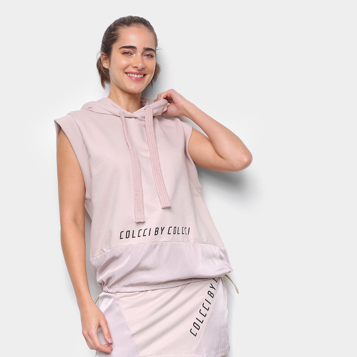 Blusa Colcci Moletom C/ Capuz Feminina