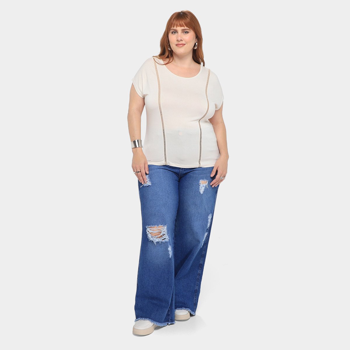 Camiseta Maelle Plus Size feminino 15402 - Tam: P - 3