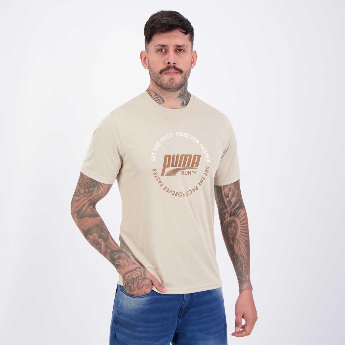 Camiseta Puma Graphic Run Emblem Masculina - Tam: P - 1