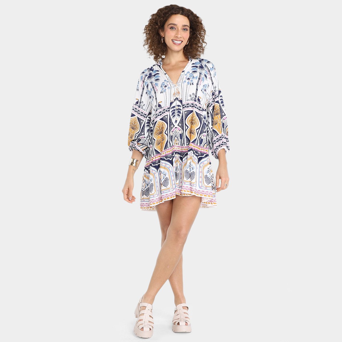 Vestido Curto Farm Chapada Dos Veadeiros Feminino - Tam: M - 3