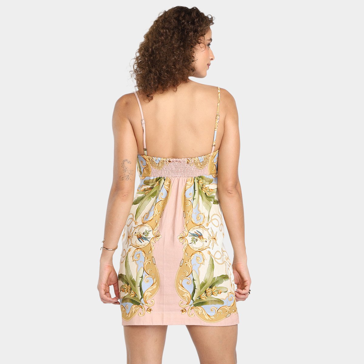 Vestido Curto Farm Realeza De Banana Feminino - Tam: P - 1