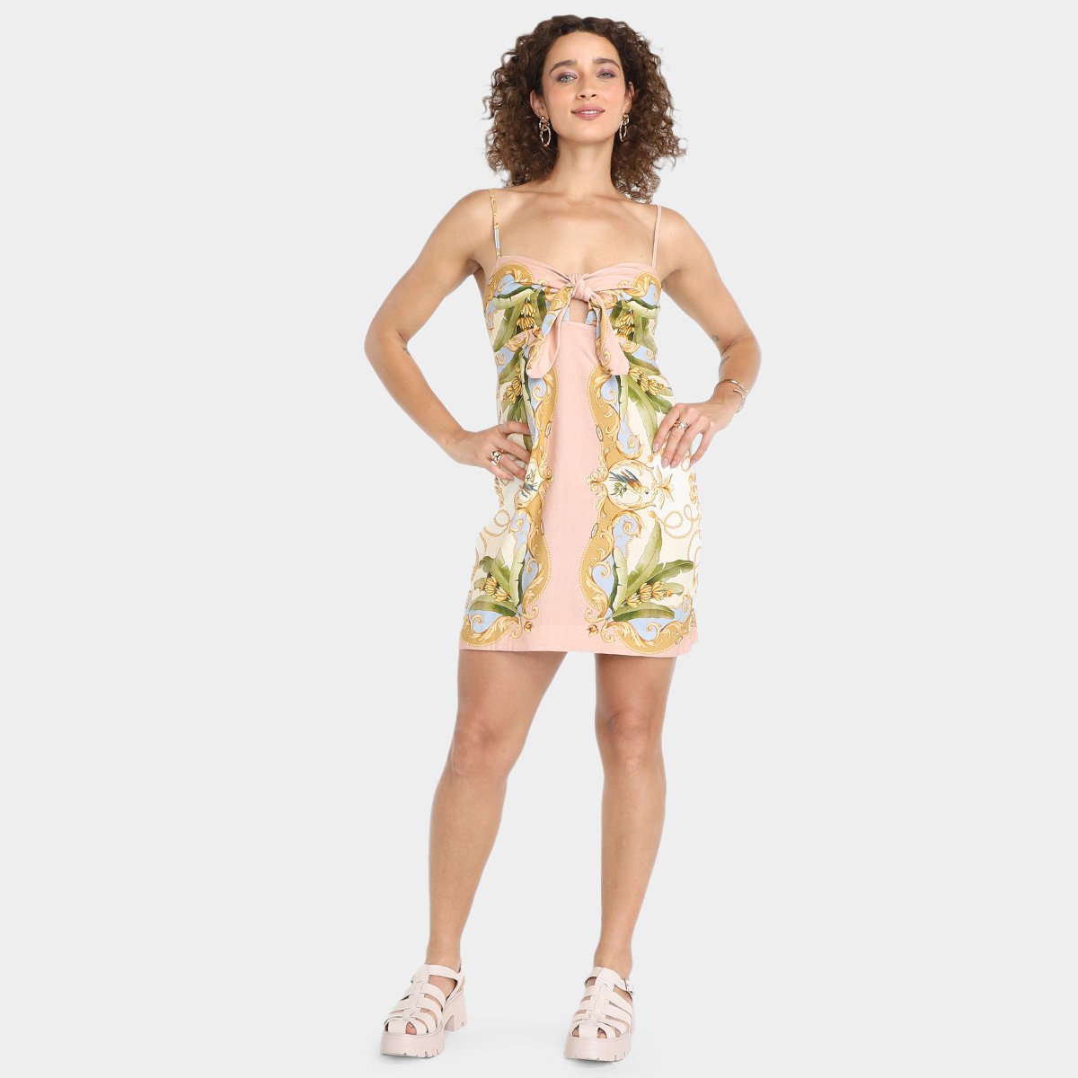 Vestido Curto Farm Realeza De Banana Feminino - Tam: P - 3