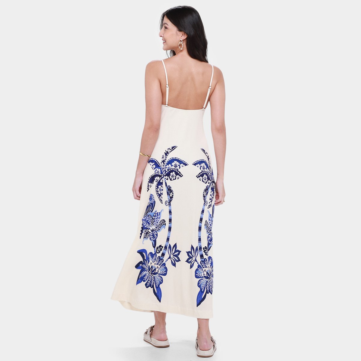 Vestido Midi Farm Coqueiro Tropical - Tam: M - 1